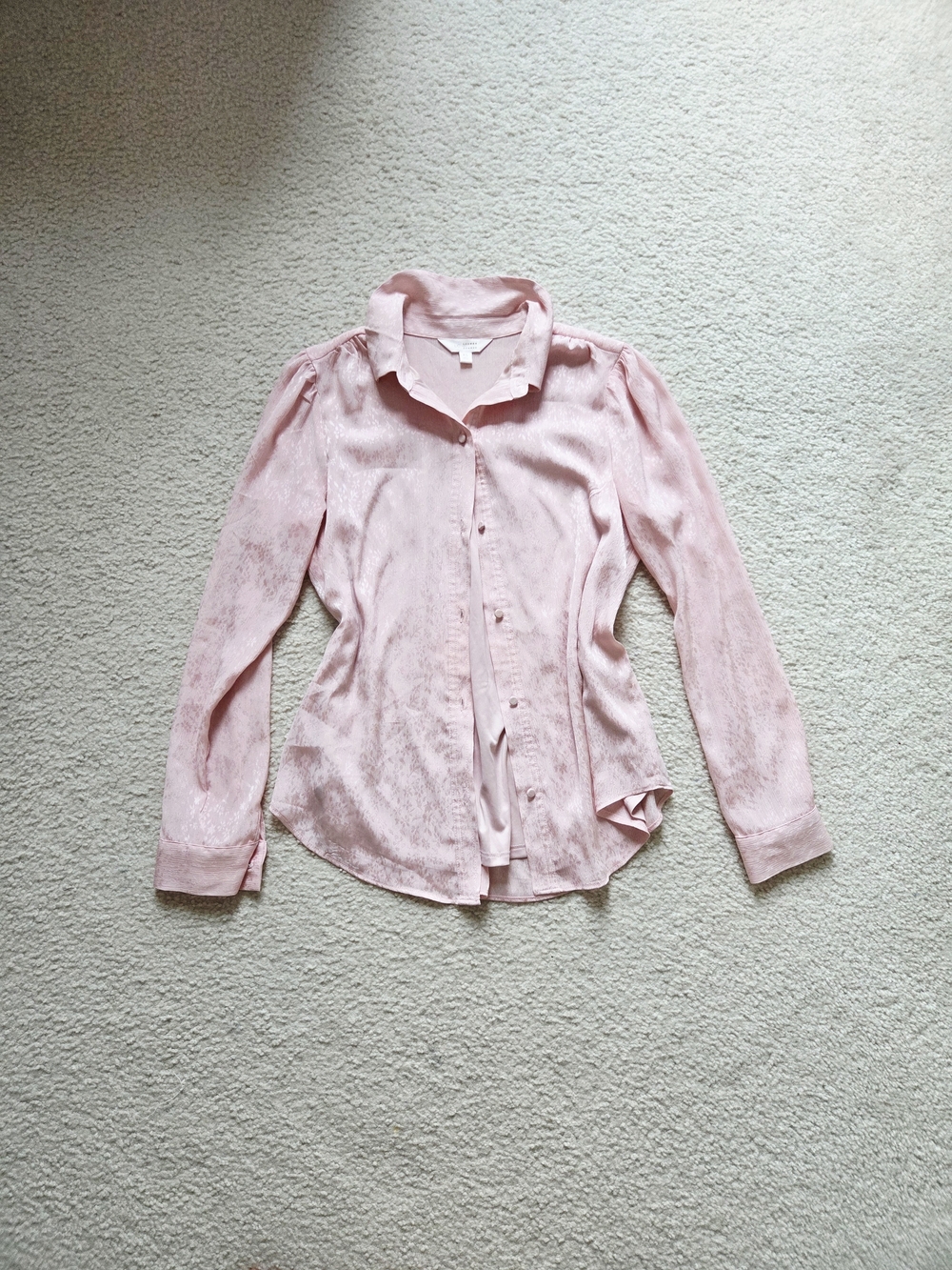 Women’s Light Pink Button-Up Blouse